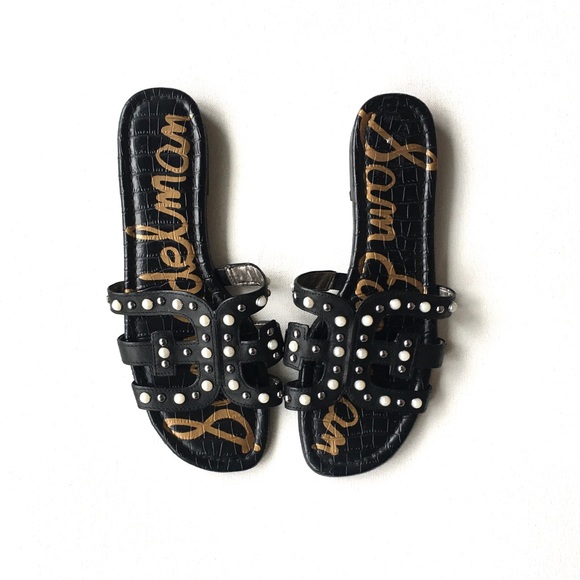 Sam Edelman Bay embellished slip on sandals Size 9.5 - Picture 1 of 13